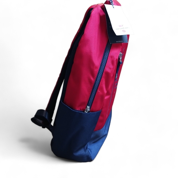 Vineyard Vines Red and Blue Fully size Large Backpack. - Picture 6 of 10